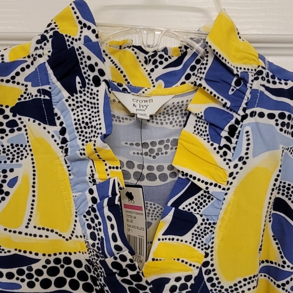 NWT Ruffle-neck Shift Dress - Picture 6 of 12